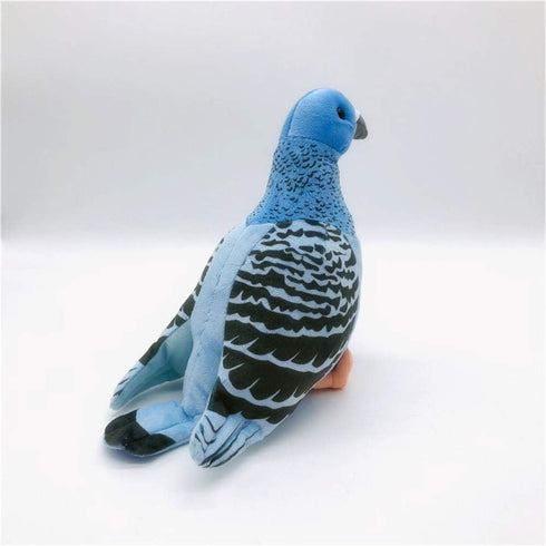 Simulation White Pigeon Stuffed Animal Toy - 8 inch Rock Pigeon Toys, Cute Pigeon as Gift (Blue)...