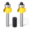 2PCS Roundover Edging Router Bit Set, 1/4-Inch Shank Round Nose, Cutter Tools 1/8" Radius Inch...