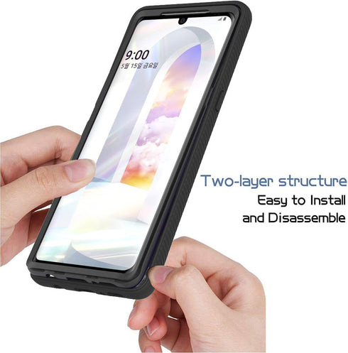 Asuwish Phone Case for LG Velvet 5G/LGVelvet Verizon G5 UW T-Mobile 2020 with Tempered Glass Screen Protector and Slim Stand Hybrid Heavy Duty Rug...