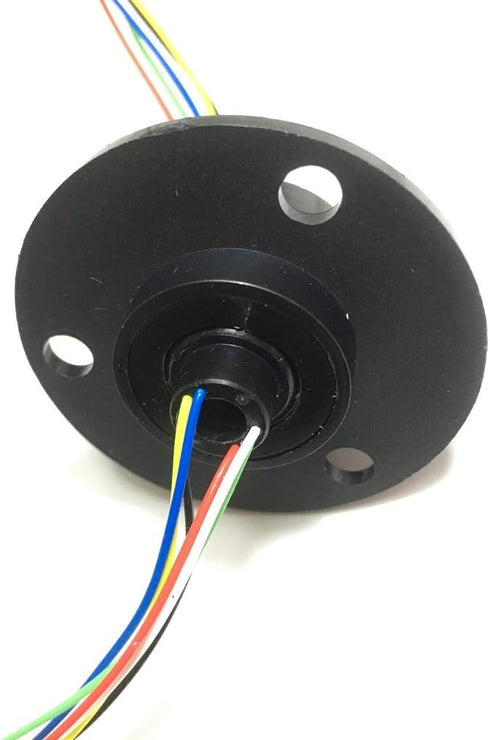 Taidacent Hollow Slip Ring Signal Power Continued 2/4/6/12 Road Collector Ring Conductive Electric Motor Slip Ring Rotating Connector (5mm Inner D...