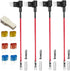4pcs 12V-24V Add-a-Circuit Micro2 Fuse Tap, Piggy Back Blade Fuse Holder with Wire Harness, 6 pcs Micro 2 Fuse (5A 10A 15A) and Fuse Puller...