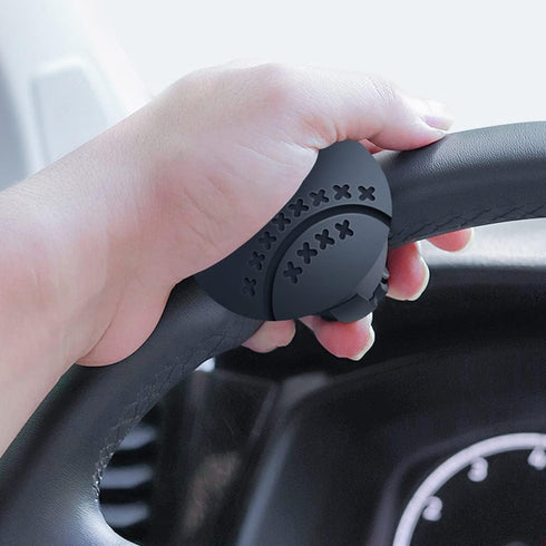 Car Steering Wheel Spinner Driving Knob Steering Wheel Ball Silicone Matte Non-Slip Universal for Boat, Cars, Trucks (Baseball, Black)...