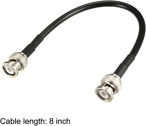 uxcell RG58 Coaxial Cable with BNC Male to BNC Male Connectors 50 Ohm 8 Inch...