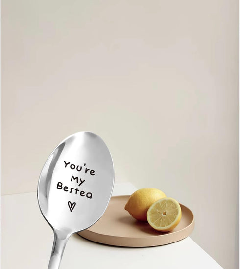 Best Friendship Spoon for Friends Women Girls - Funny Tea Spoon Engraved Stainless Steel for Tea Lovers - Perfect for Birthday/Valentine/Christmas...
