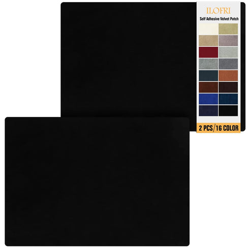 ILOFRI Fabric Couch Repair Patch Self Adhesive 8x11 inch 2PCS, Velvet Microfiber Flannel Sofa Repairing for Upholstery, Furniture, Loveseat, Car S...