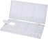SUNIY Watercolor Palette Folding Paint Tray Plastic Painting Pallet with 33 Compartments, Thumbhole and Brush Holders, White...