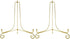 Artliving Metal Plate Stands for Display - 10-Inch Adjustable Easel Holders for Large Decorative Plates, Picture Frames, Cookbooks - Gold (2-Pack)...