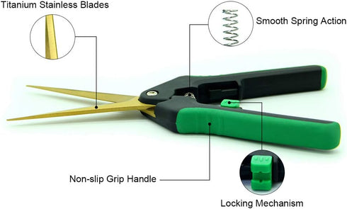 LDK Garden Pruning Shears Straight Tip Garden Trimming Scissors, Perfect Hand Clippers for Gardening and Small Plants...