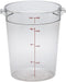 Cambro RFSCW8135 9-15/16" Top Diameter x 10-7/8" Height, Camwear Clear Polycarbonate Round Food Storage Container (Cover Sold Separately), 8 Quart...