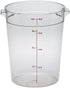 Cambro RFSCW8135 9-15/16" Top Diameter x 10-7/8" Height, Camwear Clear Polycarbonate Round Food Storage Container (Cover Sold Separately), 8 Quart...