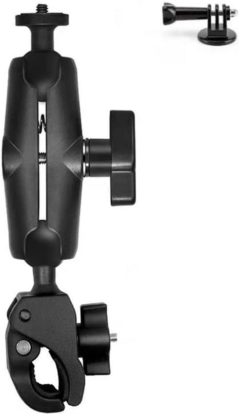 Motorcycle Camera Mount Bike Handlebar Clamp 1/4 for Gopro 10/9/8/7 Gopro Max Insta 360 RS, 360 Degree Rotation Adjustable...