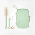 Travel Baby Bottle Cleaning Kit, 7in1 Extendable Silicone Travel Bottle Brush Set & Drying Rack, Nipple, Straw, & Breast Pump Portable cleaning, w...