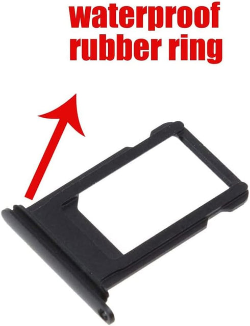 SIM Card Tray Holder Slot Replacement for iPhone Xs 5.8 inches (Space Gray/Black) with Waterproof Rubber Ring and Eject Pin......