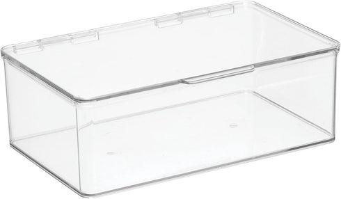 mDesign Plastic Craft Stackable Storage Organizer w/Hinged Lid - Easy-to-Carry Crayon, Bead, Sewing, and Hobby Supply Container - Arts and Crafts ...