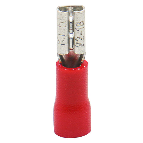 Baomain 0.11" Red Female Insulated Spade Wire Connector Electrical Crimp Terminal 18-22 AWG 2.8 x 0.5mm (200PCS)...