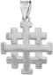 925 Sterling Silver Templar Crusaders Jerusalem Cross Pendant...