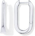 PAVOI 14K Gold Plated Sterling Silver Posts U-Shaped Link Hoop Earrings for Women | Lightweight Long Huggies Earrings...