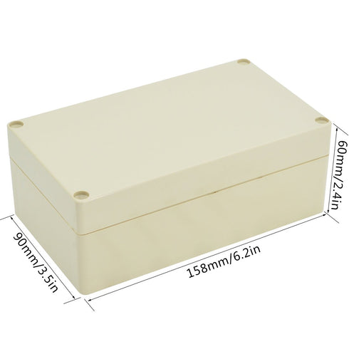 LeMotech Waterproof Dustproof IP65 ABS Plastic Junction Box Universal Electric Project Enclosure Pale Gray 6.2 x 3.54 x 2.3 inch (158 x 90 x 60 mm...