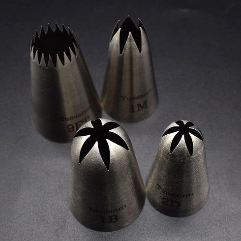 Extra Large Piping Nozzles, 1M 1B 2D# 9FT Seamless Stainless Steel Piping Icing Tips for Cakes...