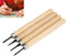 4pcs Wood Carving Knife Carving Chisels Manual Sharpener Carving Tools Set for Woodworking Wood Engraving Rubber Stamp Pattern Carving Craft Proje...