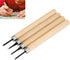 4pcs Wood Carving Knife Carving Chisels Manual Sharpener Carving Tools Set for Woodworking Wood Engraving Rubber Stamp Pattern Carving Craft Proje...