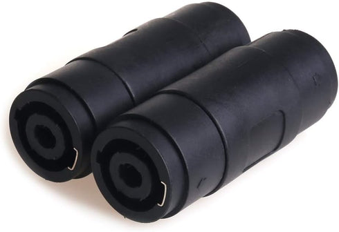 NANYI NL4FC speakon Cable NL4MMX Connector Adapter, 4Pin Speaker/Amp Speakon Female to Female Plug Jack Straight Coupler Cable Connector - 2 Pack...
