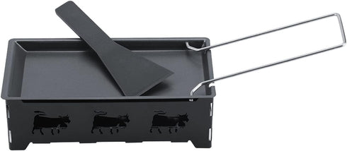 ViaGasaFamido Carbon Steel Grilling Tool Set - Non-Stick Cheese Pot with Foldable Handle, Portable Kitchen Bakeware Stove for Household Use...