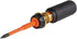 Klein Tools 32287 Insulated Screwdriver, 2-in-1 Screwdriver Set with Flip Blade, #1 and #2 Square Tips, Double-Ended Blades...