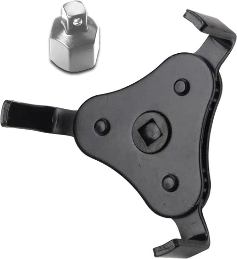 1 Pack Oil Filter Wrench, Adjustable 3 Jaw Oil Filter Wrench, Universal Oil Filter Removal Tool for 2"-4.2" Diameter Oil Filter (Black & White)...