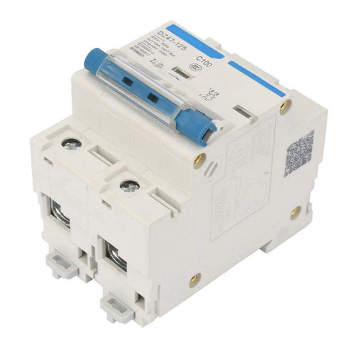 Current Circuit Breaker, DZ47-125 2P Current Miniature Circuit Breaker 400V 80/100/125A Leakage Protection Switch Supplemental Protection(100A)...