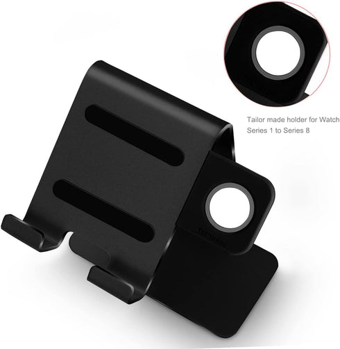 Tranesca 2 in 1 Charging Stand Holder Dock Compatible for Apple Watch Series Ultra2/Ultra/9/8/7/6/5/4/3/2/1/SE (38mm/40mm/41mm/42mm/44mm/45mm/49mm...