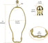 10 Inch Lamp Harp, 2 Set Gold Lamp Shade Harp Holder with Finial, DIY Detachable Replacement Lampshade Adapter Harp Bracket Hardware for Table/Flo...