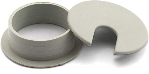 2pcs 1-3/8 inch Desk Wire Cord Cable Grommets Hole Cover for Office PC Desk Cable Cord Organizer Plastic Cover Gray...