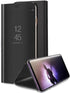 for Samsung Galaxy Note 8 Mirror Case, Plating PC Smart Clear View Window Vertical Flip Stand Cover Full Body Protective Shell with Screen Protect...