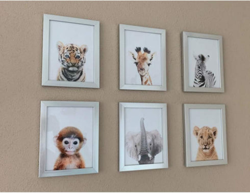 EPHANY Baby Animal Posters and Prints Baby Nursery Decor Pictures Set of 6 (Unframed) Cute Animal Photography Wall Prints for Baby Boys & Girls Ro...
