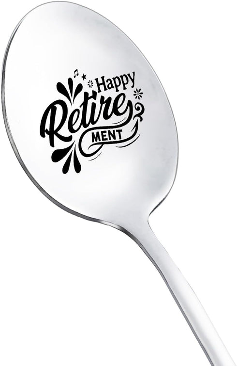 Happy Retirement Spoon Gifts for Men Women Retirement Going Away Gift for Coworker Friend Farewell Gift for Colleague Leaving Retired Gifts for Bo...