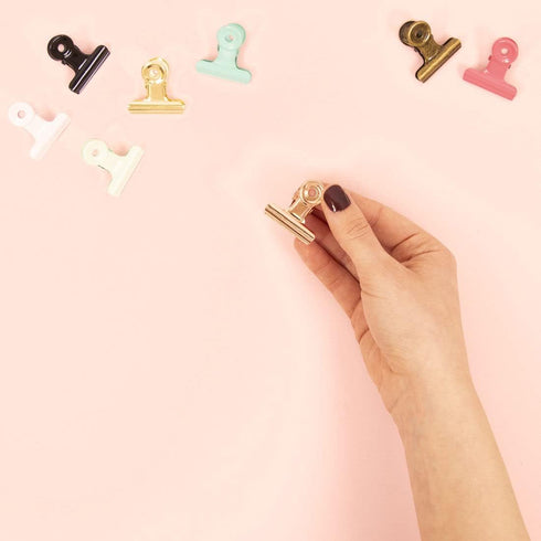 Craftelier - Set of 6 Metal Clamps with 3 Different Sizes and 3 Different Designs | Holds for Scrapbooking and Craft Materials | Dimensions Approx...