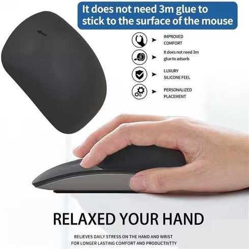 Silicone Cushion for Apple Magic Mouse 1/2/3-Ergonomic Mouse Pad, Multi-Touch Surface Mouse Grip for Magic Mouse,No Glue Mouse Palm Rest for Apple...