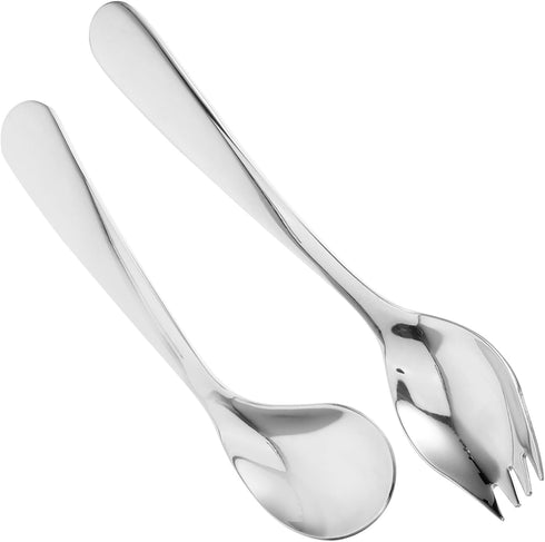 Hemoton 1 Set Elderly Tableware Handicapped Fork Spoon Angled Grip Spoon Hand Spoon Disability People Silverware Elderly Aid Utensils Scoop Cutler...