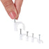 Juvale 500-Pack Round Cable Wire Clips for Wall Mounting, Extension Cord Holders, and Cable Management Staples in 5 Sizes for RJ45 Ethernet Connec...
