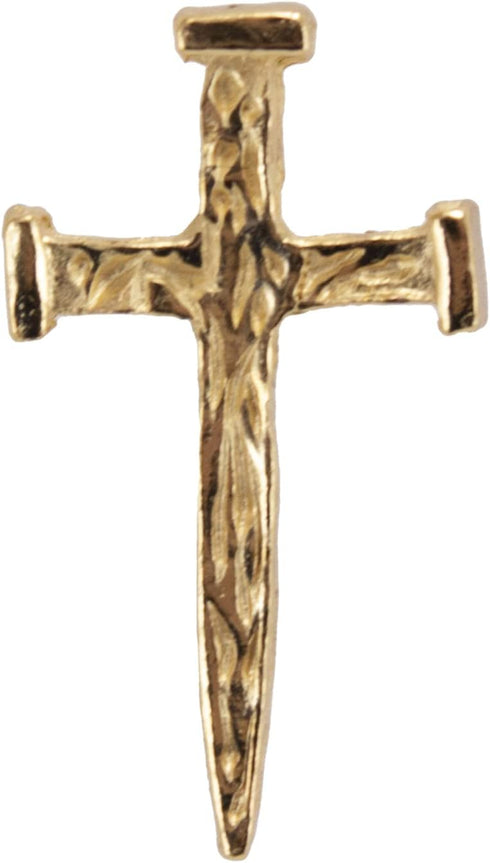 Cathedral Art (Abbey & CA Gift) Nail Cross Inspirational Lapel Pin, One Size, Gold...