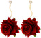 Denifery Boho Red Rose Earrings Rose Flower Dangle Drop Stud Earrings with Sparkly Crystal for Women Statement Jewelry Gifts...