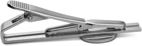 Superman USA American Flag Shield Logo Round Tie Bar Clip Clasp Tack Silver Color Plated...