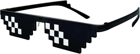 Lorigun Thug Life Glasses Pixel Sunglasses for Party, Deal with it Glasses Bachelor Party Decor...