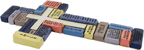 Inspirational Resin Wall Cross | Encouraging Words for Teenage Boys | Great Gift for 8th Grade Graduation, Confirmation, New School Year | Christi...