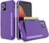 for iPhone 12/12 Pro Case with Card Holder,Credit Card Slot Protective Wallet Cover Case - Purple...