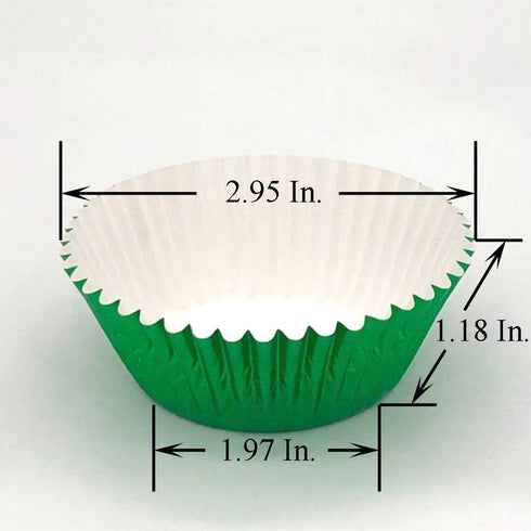 Green Foil Cupcake Liners Standard Paper Baking Cups for Party, Birthday and More, 240-Count...