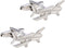 Executive Silver Aviation Piper Plane Cufflinks for Men...