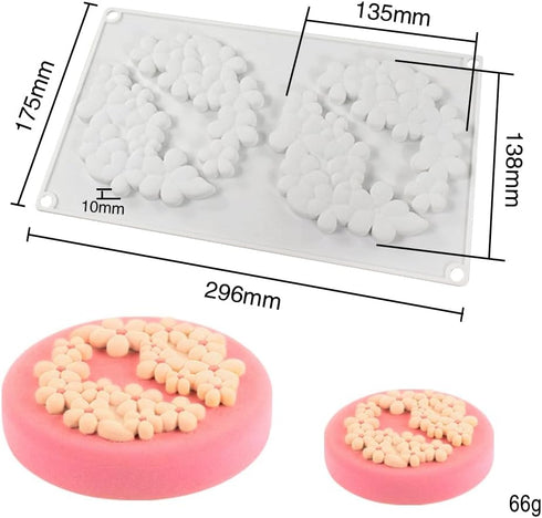 Flower Cloud Shaped Donut Silicone Mold Fondant Cake Mold DIY Chocolate Baking Tools Cake Decoration Accessories Bakeware (Cloud Flower L_11.84 X7...