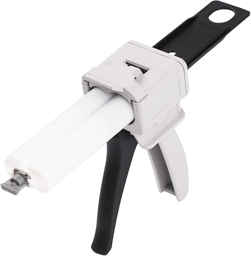 Dispensing gun AB glue gun 50ml two-component glue gun 2:1/1:1 epoxy glue gun dispensing gun, suitable for 1:1/2:1double cartridges, with 8pcs mix...